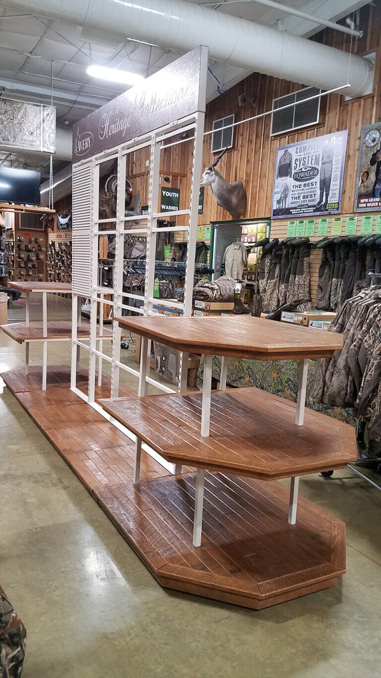 Wood retail display