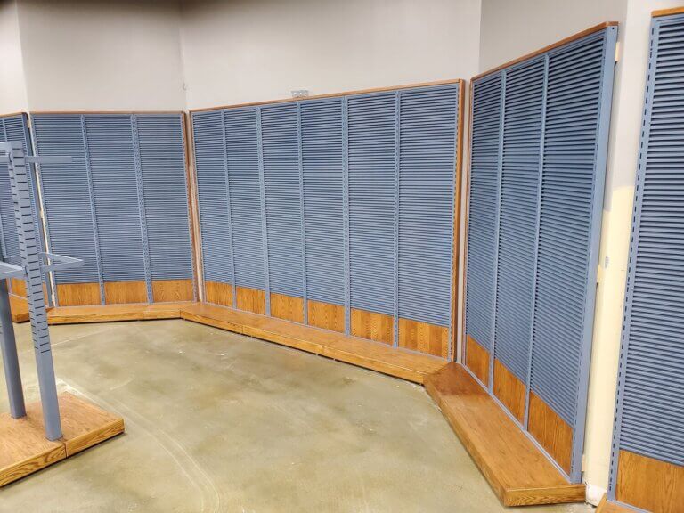 Empty Modular Slat Wall