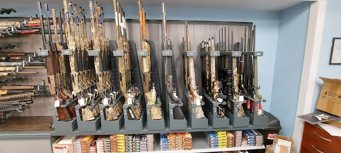 Firearms display in retail store