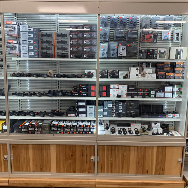 Glass Case Surround displaying merchandise