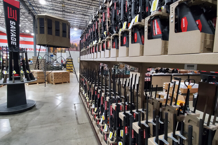 Gun Warden Retail store displaying firearms