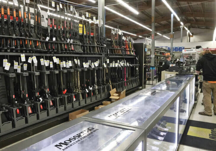 Gun Warden Retail store displaying firearms