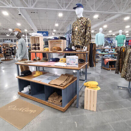 Merchandise in a retail display